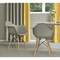 Fabulaxe Plastic DAW Shell Dining Arm Chair with Wooden Dowel Eiffel Legs, Gray, PK 4 QI003748.GY.4 - alternate 2